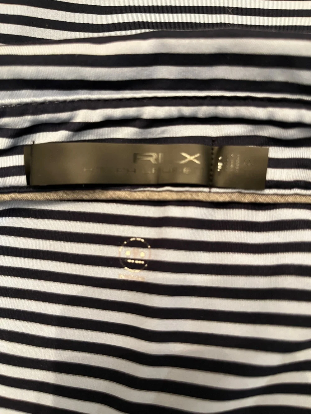 RLX Ralph Lauren Blue Vertical Stripe Polo Shirt, size XXL